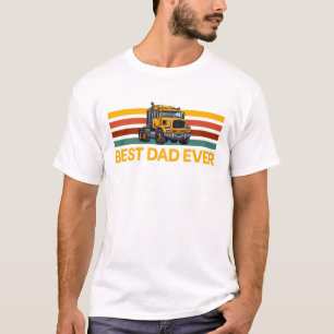 Best Dad Ever Flag truck dad trucker dad best truc T-Shirt