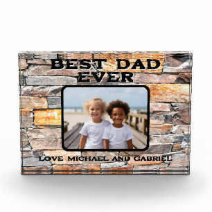 Best Dad Ever Flagstone distressed stone bricks Ph Photo Block