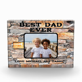 Best Dad Ever Flagstone distressed stone bricks Ph Photo Block