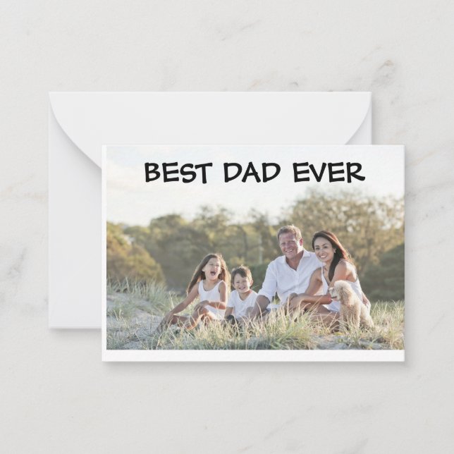 Best Dad Ever Flat Note Card (Front)