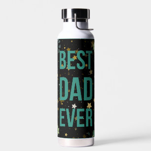 Best Dad Ever Floral Frame Water Bottle