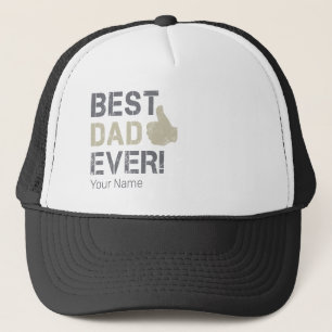 Best Dad Ever for Father's Day Vintage Thumb Up Trucker Hat