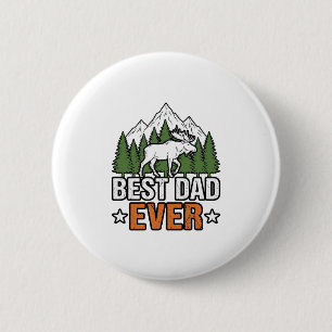 Best Dad Ever Forest Creature Vintage Dad Shirt De 6 Cm Round Badge