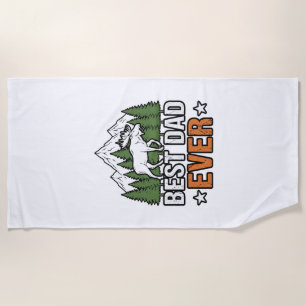 Best Dad Ever Forest Creature Vintage Dad Shirt De Beach Towel