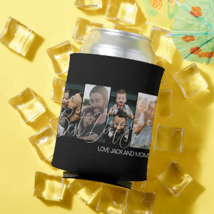 Best Dad Ever Four Photo Collage Can Cooler