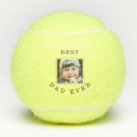 Best Dad Ever Frame Child Photo Tennis Balls<br><div class="desc">Best Dad Ever.  Photo of child or children.  Frame.</div>