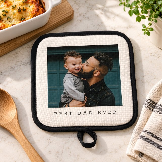 Best Dad Ever Full Photo Personalised Pot Holder (Creator Uploaded)