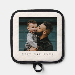 Best Dad Ever Full Photo Personalised Pot Holder