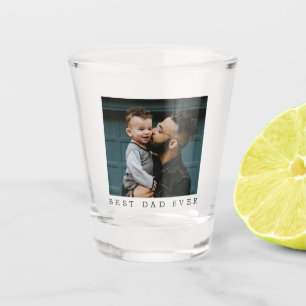 Best Dad Ever Full Photo Personalised Shot Glass