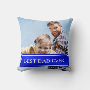 Best Dad Ever Full Photo Personalised Two-Tone Cushion