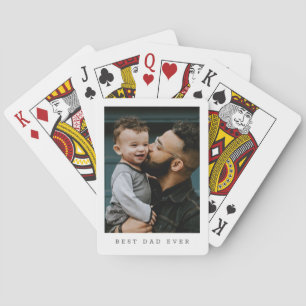 Best Dad Ever Full Photo Personalized Playing Cards