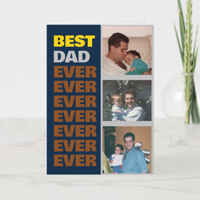 Best Dad Ever – Funny Customisable Card for Dad (Front)