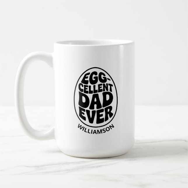 Best Dad Ever Funny Fathers day gift for dad  Coffee Mug (Left)