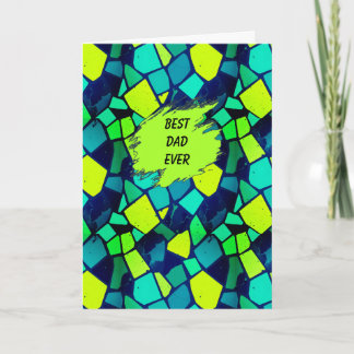 Best Dad Ever Geometric Card