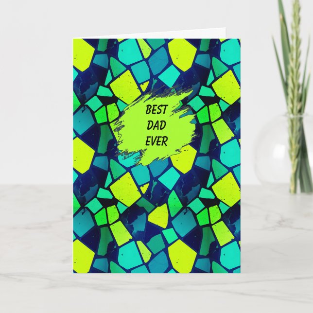 Best Dad Ever Geometric Card (Front)