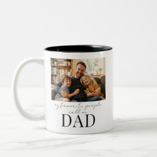 Best Dad Ever Gift Double Sided Photo Two-Tone Coffee Mug