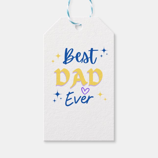 best dad ever gift tags (Front)