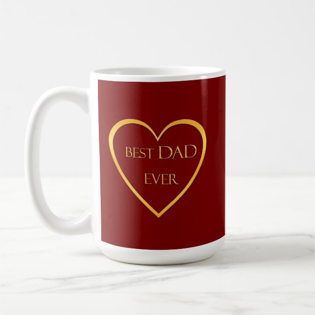 Best dad ever golden  coffee mug (Left)