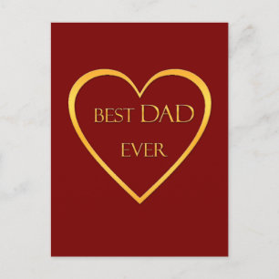 Best dad ever golden  postcard