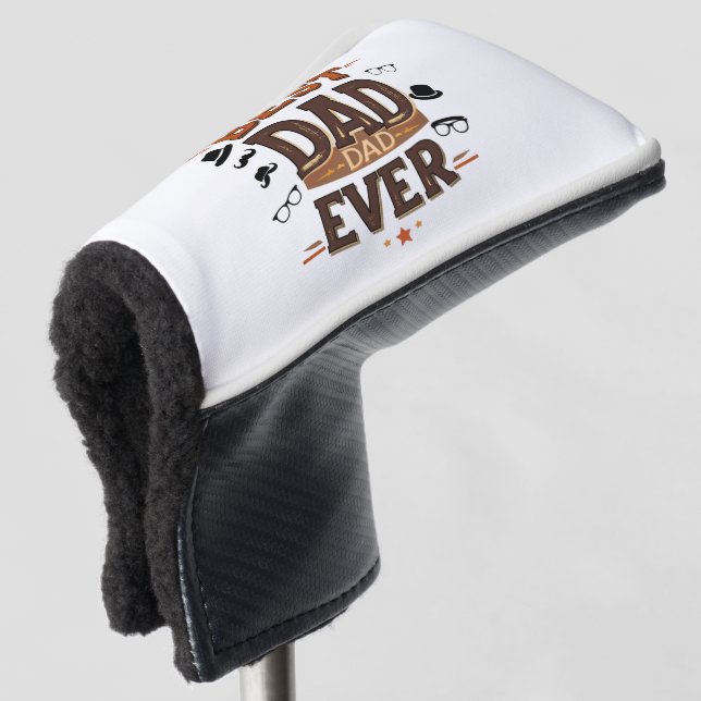 Best Dad Ever Golf Putter Cover –Personalised Gift (3/4 Front)