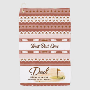 Best Dad Ever Golf Towel – African-Inspired Patter