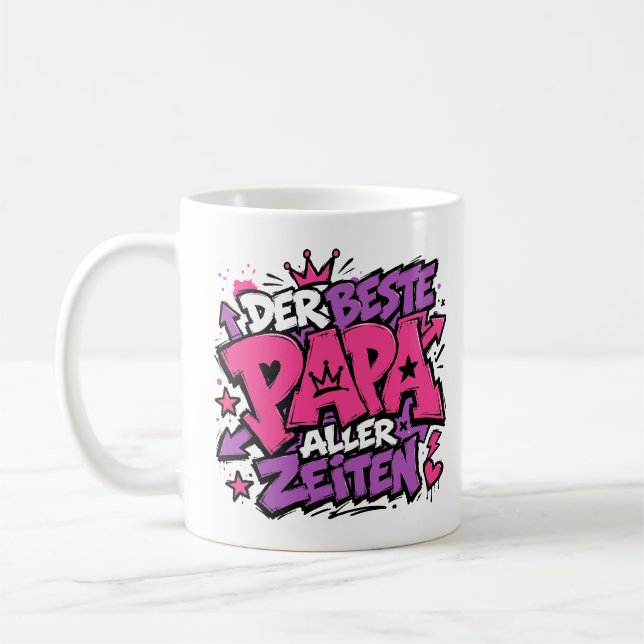 best dad ever graffiti 7 coffee mug (Left)