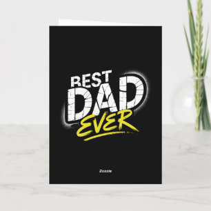 Best Dad Ever Graffiti Art Card