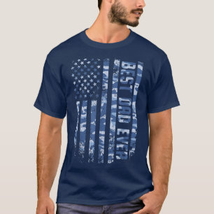 Best Dad Ever Graphic USA Flag Marine Father's Day T-Shirt