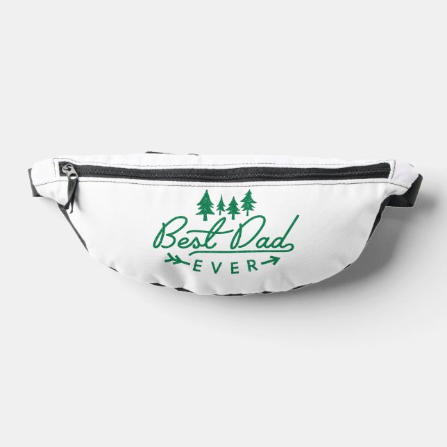Best Dad Ever Green Typography with Trees Bum Bags (Lay Down)