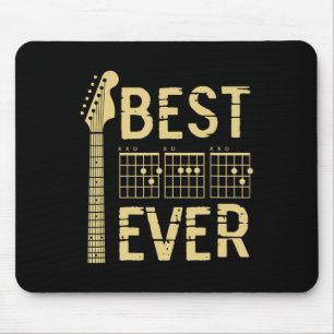 Best Dad Ever Guitar Chord Guitarist Dad Fathers D Mouse Pad