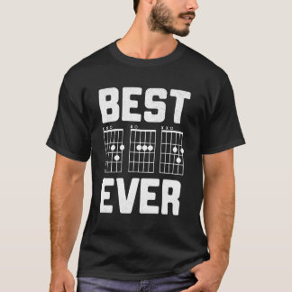 Best Dad Ever Guitar Chords D-A-D Father Guitarist T-Shirt
