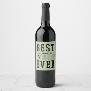 Best Dad Ever Guitar Chords Father's day Gift Wine Label
