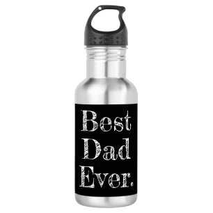 Best Dad Ever Hand Drawn Typography Black 532 Ml Water Bottle