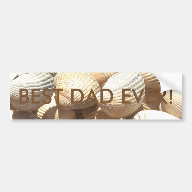 Best Dad Ever Happy Father´s Day Seashells Beach Bumper Sticker (Front)