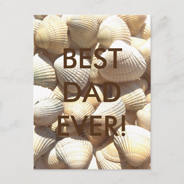 Best Dad Ever Happy Father´s Day Seashells Beach Postcard (Front)