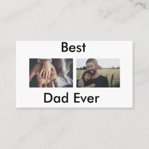 best dad ever happy father's day add your photo  business card