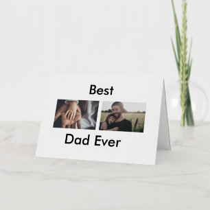 best dad ever happy father's day add your photo foil holiday card