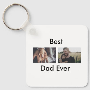 best dad ever happy father's day add your photo key ring