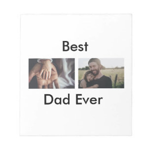 best dad ever happy father's day add your photo  notepad
