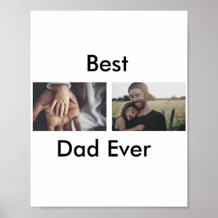 best dad ever happy father's day add your photo poster