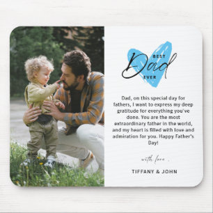 Best Dad Ever Happy Father's Day Photo Keepsake Mouse Pad