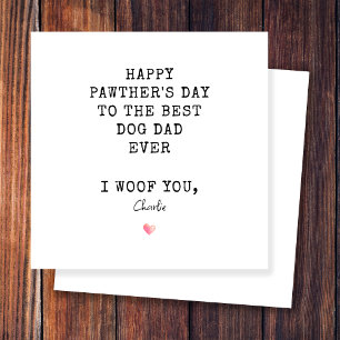 Best Dad Ever Happy Pawther's Day From Dog Card