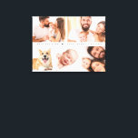 Best Dad Ever Heart Custom Photo collage Canvas Print<br><div class="desc">Celebrate a special first Father's Day with our "Simple Cute Best Dad Ever Heart Family Custom Photo Collage stretched canvas". This charming photo stretched canvas features a collage of your favourite pictures, making it a unique and heartfelt keepsake. Perfect for displaying cherished memories, this personalised gift will be a constant...</div>