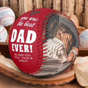 Best Dad Ever Heart Father`s Day 2 Photo  Baseball