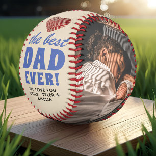 Best Dad Ever Heart Father`s Day 2 Photo  Baseball