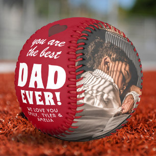 Best Dad Ever Heart Father`s Day 2 Photo Softball