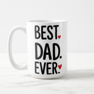 Best Dad Ever Hearts Modern Fathers Day Mug