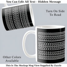 Best Dad Ever Hidden Message 141WB Novelty Optical
