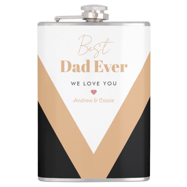 Best dad ever hip flask (Front)
