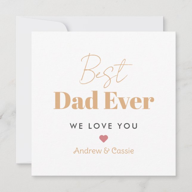 Best dad ever holiday card (Front)